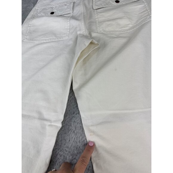 VTG J Crew Broken-In Favorite Fit Mens 31W 32L White NWT Y2K Casual Cotton Pants - Picture 12 of 16
